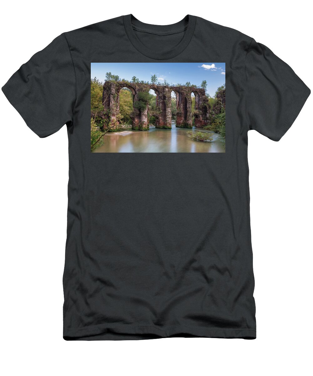 Europe T-Shirt featuring the photograph Roman Aqueduct I by Elias Pentikis