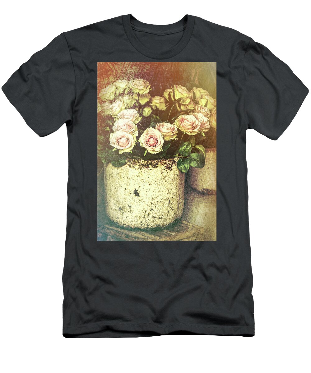 French T-Shirt featuring the photograph Romantic French Roses by Garry Gay