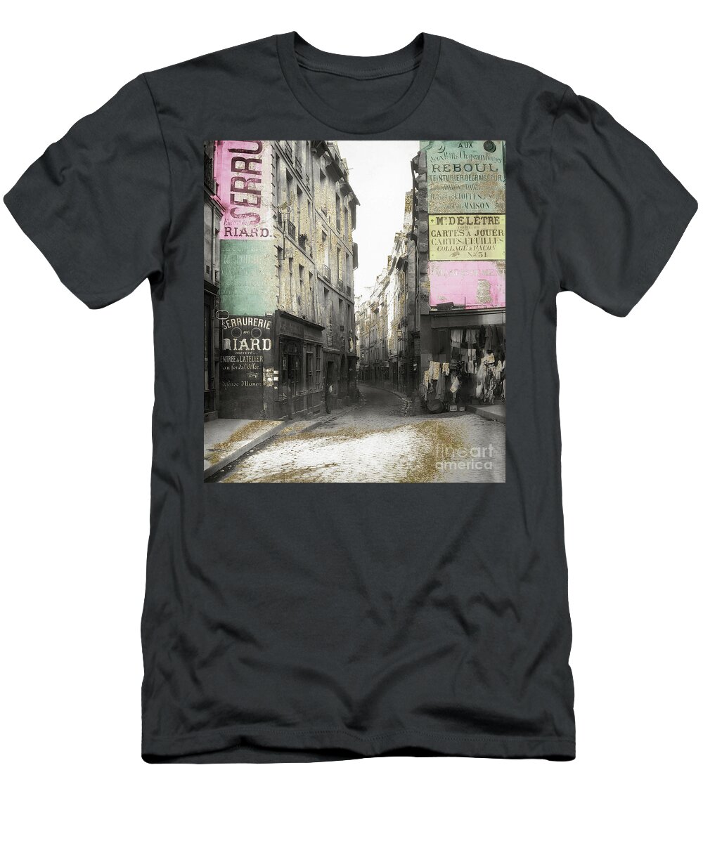 Vintage T-Shirt featuring the photograph Rue Ancienne Paris by Mindy Sommers