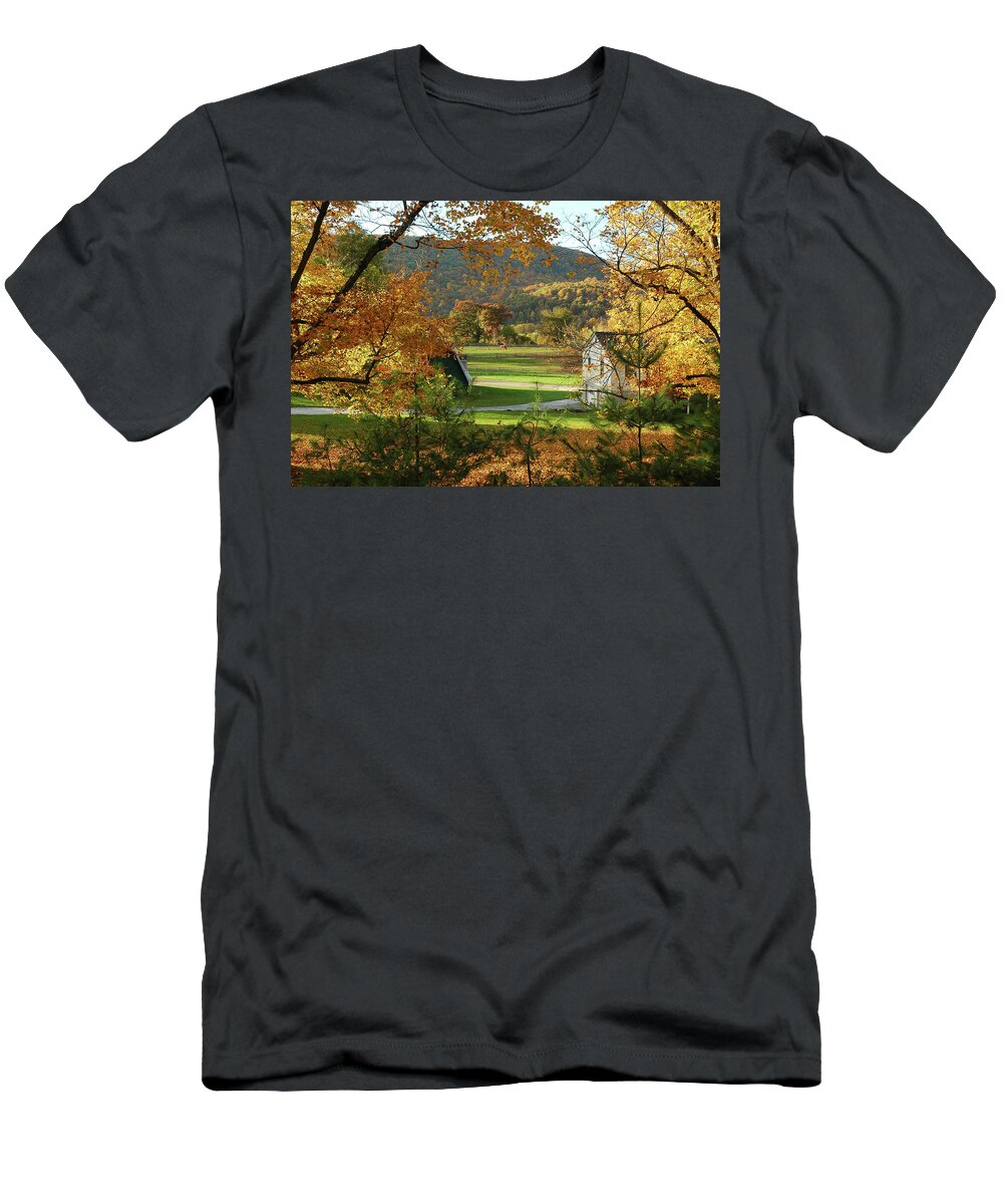 Estock T-Shirt featuring the digital art Rural Scene In Kent Connecticut by Stephen G. Donaldson