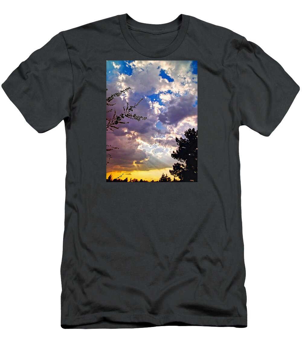 Sky T-Shirt featuring the photograph Searchlight by Glenn McCarthy Art and Photography