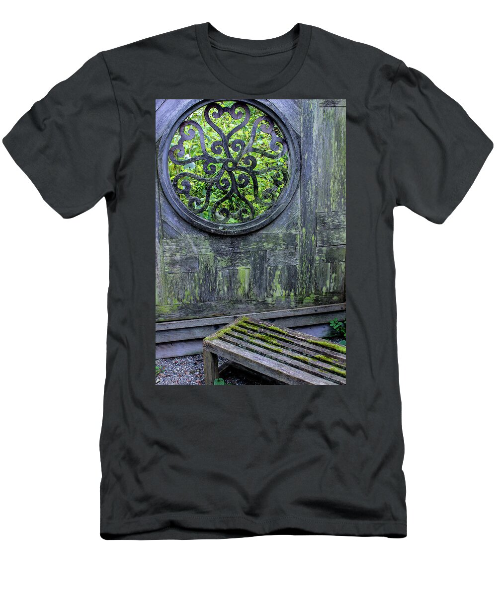 Bench T-Shirt featuring the photograph Secret Garden by KC Hulsman
