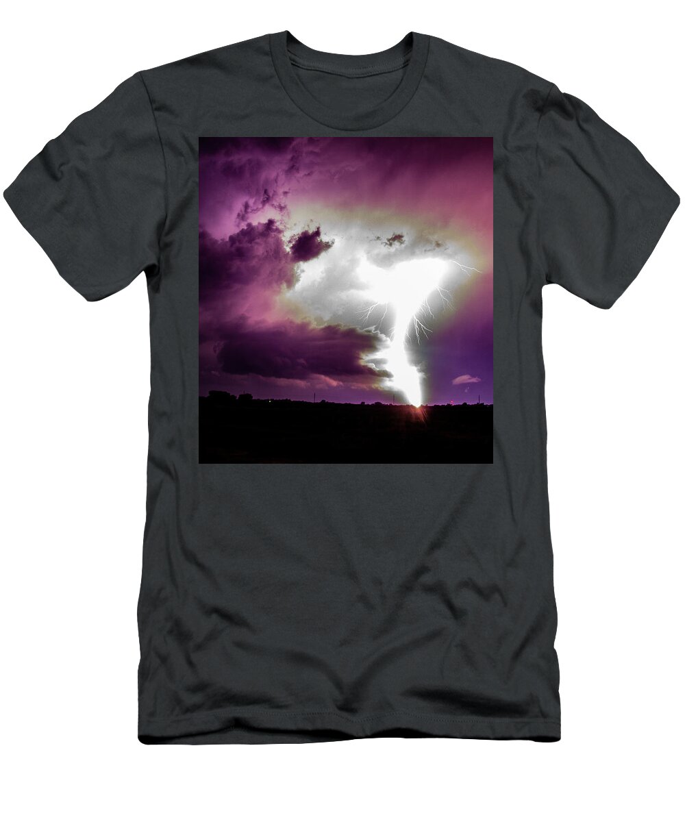 Nebraskasc T-Shirt featuring the photograph September Thunderstorm 009 by NebraskaSC