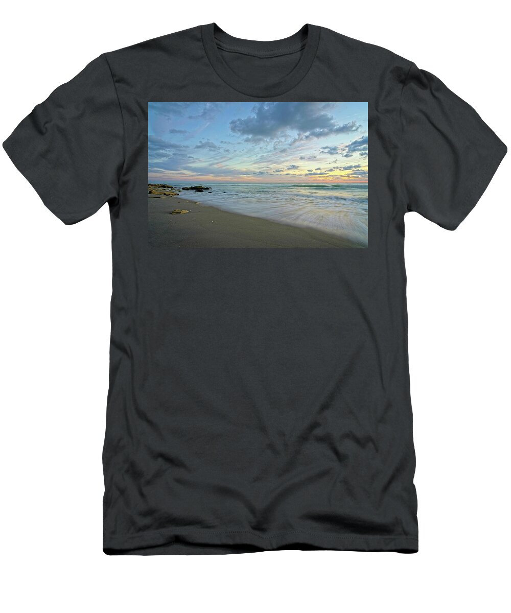 Seascape T-Shirt featuring the photograph Serene Seascape 2 by Steve DaPonte