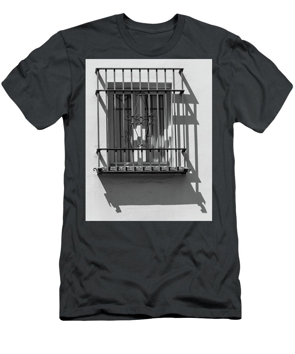 Window T-Shirt featuring the photograph Shadow Window of Spain by David Letts