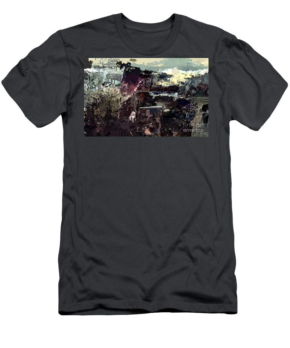 Surrealism T-Shirt featuring the painting Shape by Matteo TOTARO