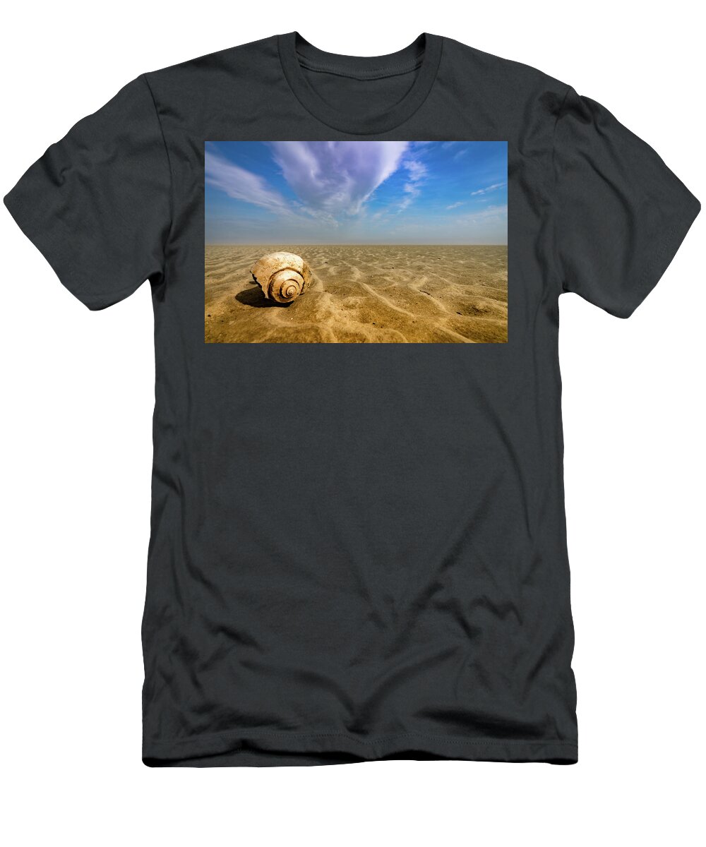 Hunting Island T-Shirt featuring the photograph Shell at Hunting Island by Joye Ardyn Durham