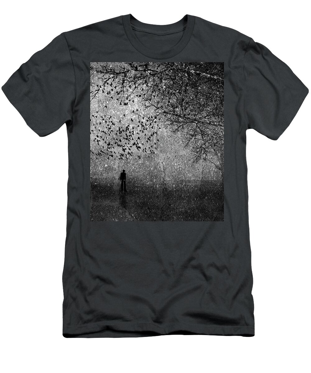 Surreal T-Shirt featuring the photograph Silent forest by Bob Orsillo