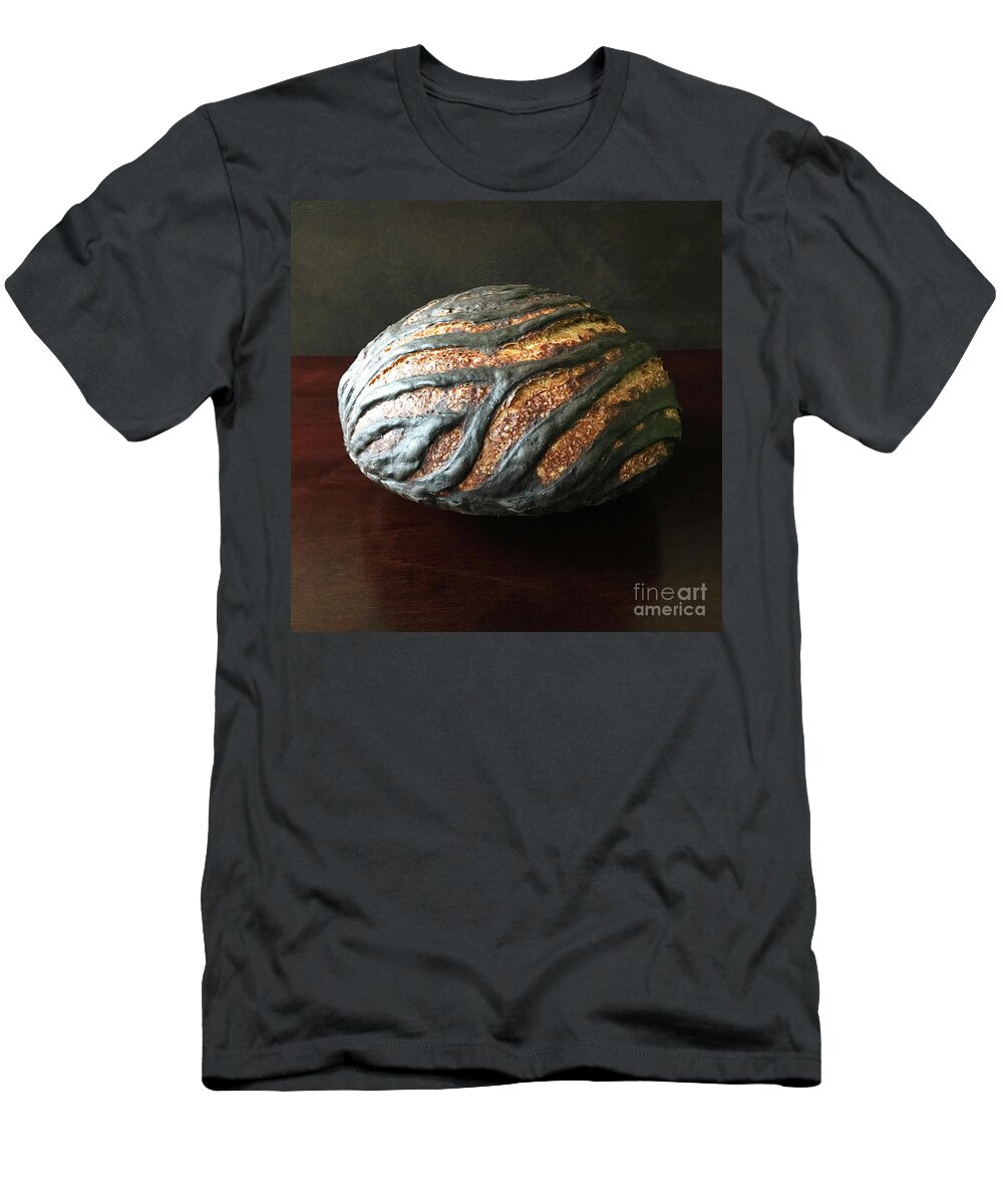 Bread T-Shirt featuring the photograph Sleek Cocoa Crusted Sourdough 4 by Amy E Fraser
