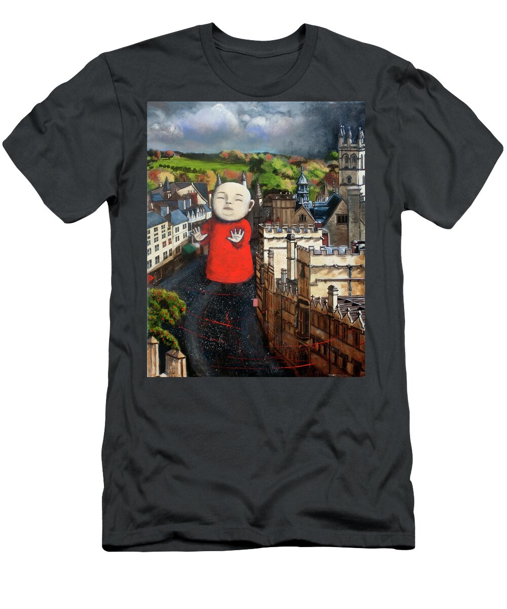 Baby T-Shirt featuring the painting Sleepwalking On High Street by Pauline Lim