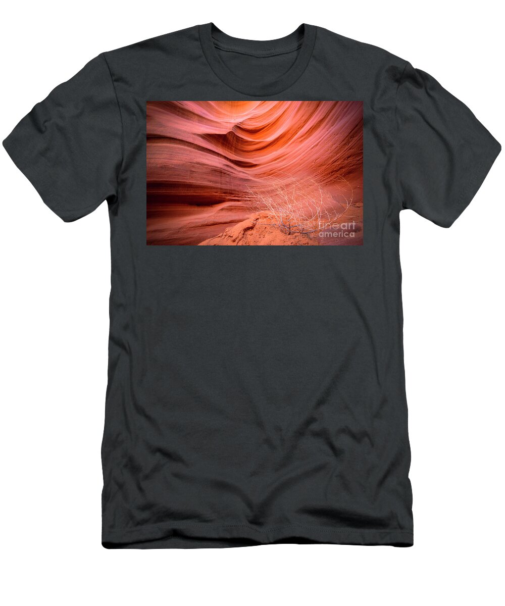 Slot Canyon T-Shirt featuring the photograph Slot Canyon Tumble by Jennifer Magallon