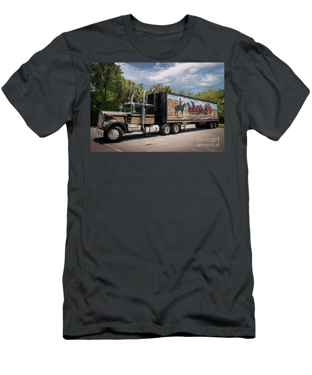 Snowman T-Shirt featuring the photograph Smokey and the Bandit - 1973 Kenworth 18 Wheeler by Dale Powell