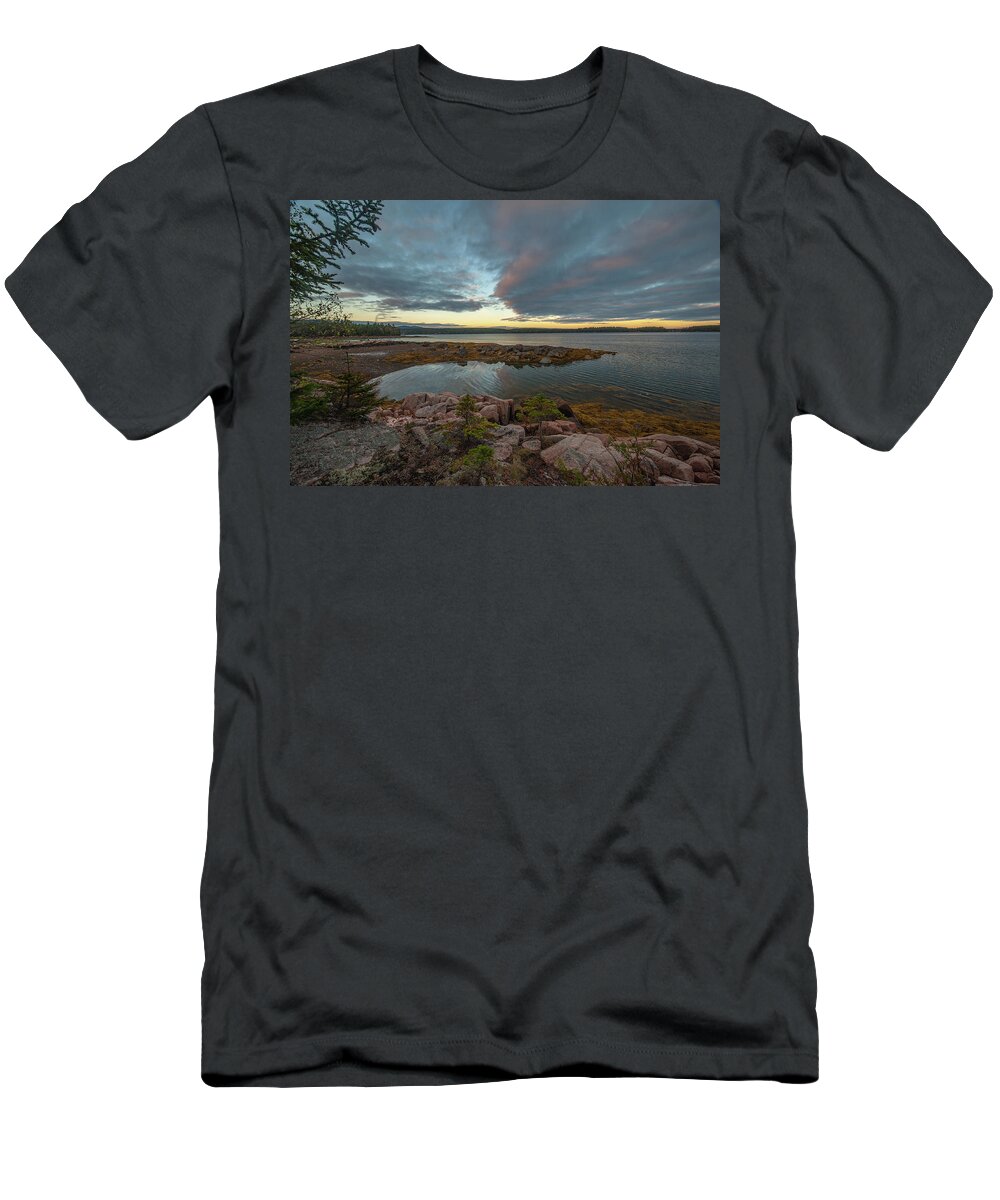Somes Sound Sunset T-Shirt featuring the photograph Somes Sound Sunset by Rick Hartigan