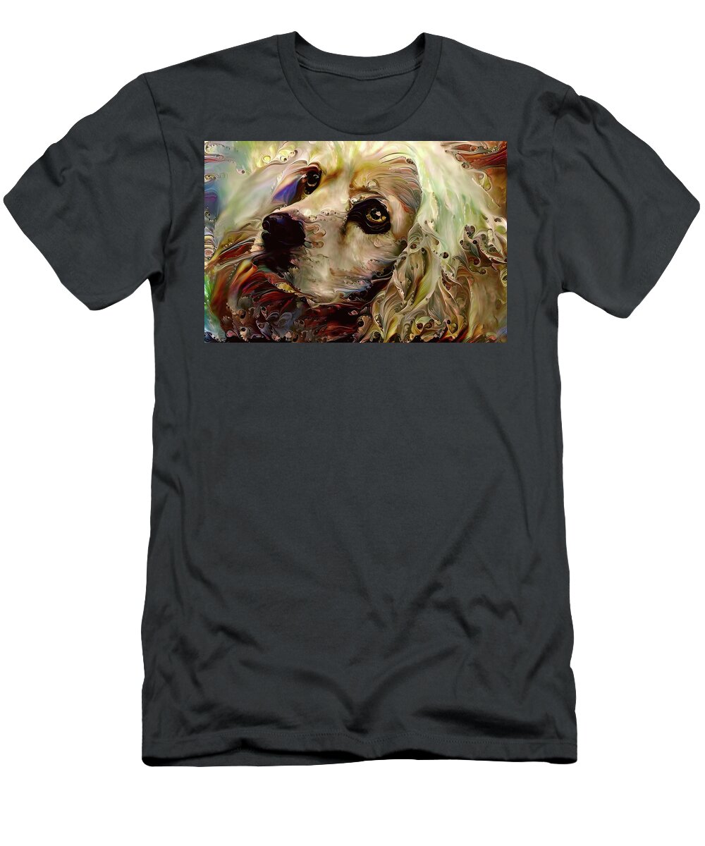 Cocker Spaniel T-Shirt featuring the digital art Soulful Cocker Spaniel by Peggy Collins