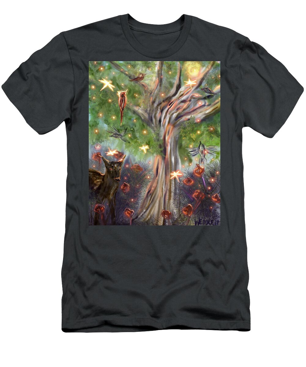 Spring T-Shirt featuring the digital art Spring Evening by Angela Weddle