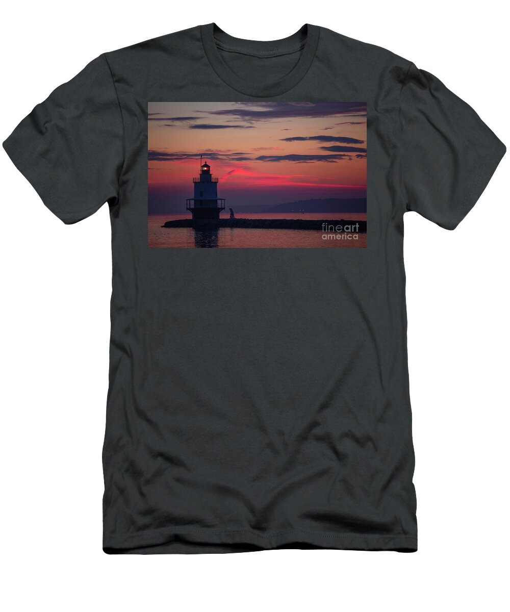 Lighthouse T-Shirt featuring the photograph Spring Point Ledge Lighthouse by Diane Diederich
