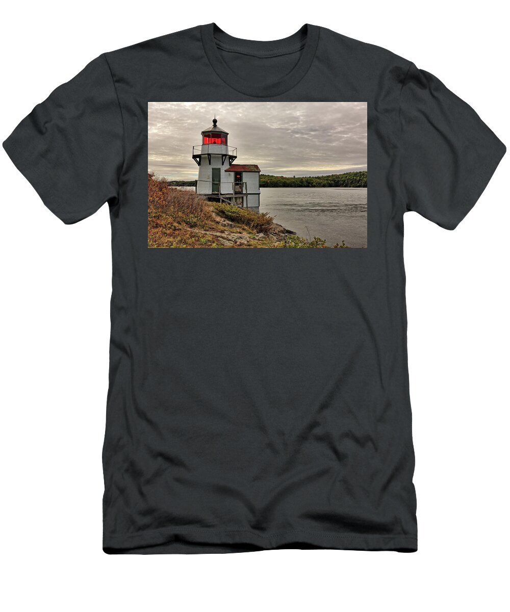 Ocean T-Shirt featuring the photograph Squirrel Point Light by Kyle Lee