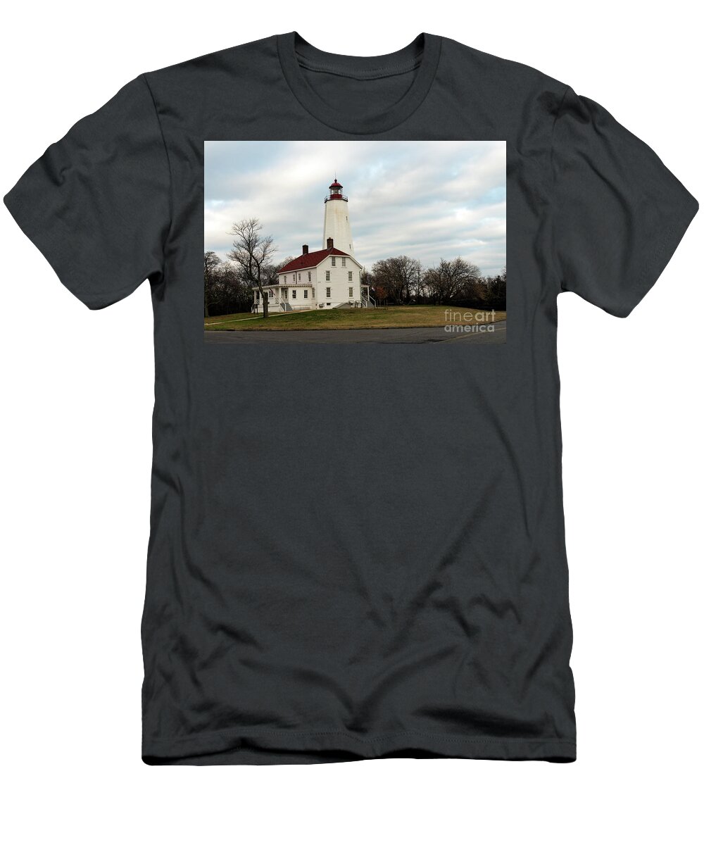 Lighthouse T-Shirt featuring the photograph Sandy Hook Lighthouse by Sam Rino
