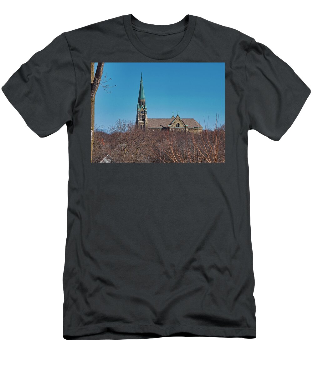 Saint T-Shirt featuring the photograph St Casimir Roman Catholic Church - Milwaukee - Wisconsin by Steven Ralser