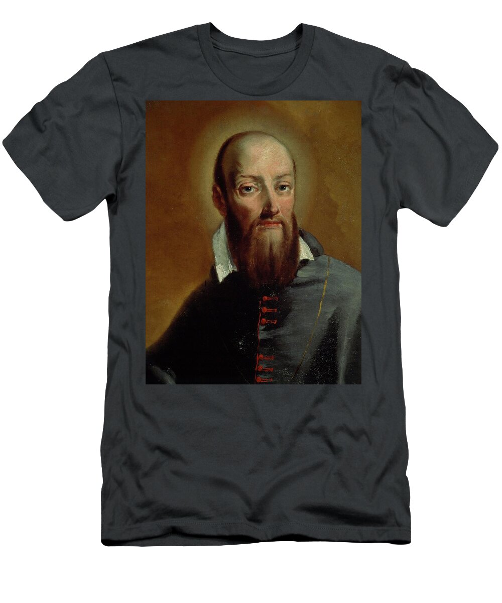Giovanni Battista Tiepolo T-Shirt featuring the painting St Francis of Sales. GIOVANNI BATTISTA TIEPOLO . by Giambattista Tiepolo -1696-1770-