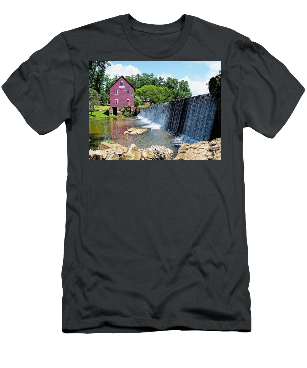 Senoia T-Shirt featuring the digital art Starr's Mill, Senoia Georgia by Matt Richardson