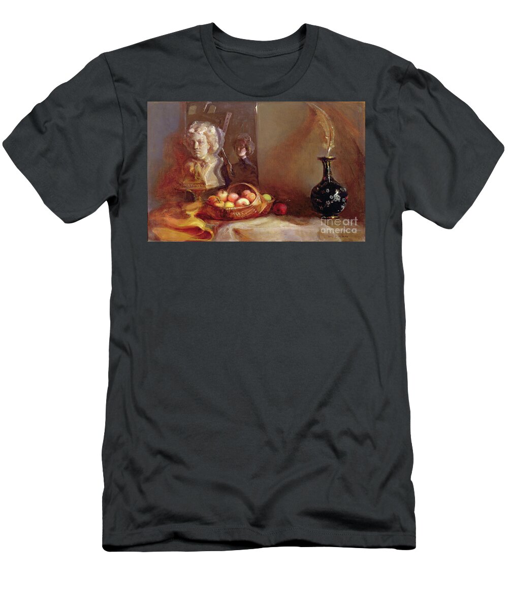 20th Century T-Shirt featuring the painting Still Life With Apples And Beethoven's Bust by Gail Schulman