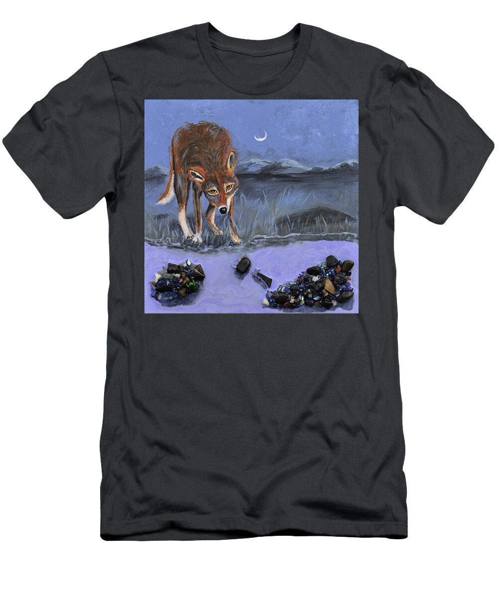 Coyote T-Shirt featuring the photograph Still Waters by Donna Blackhall