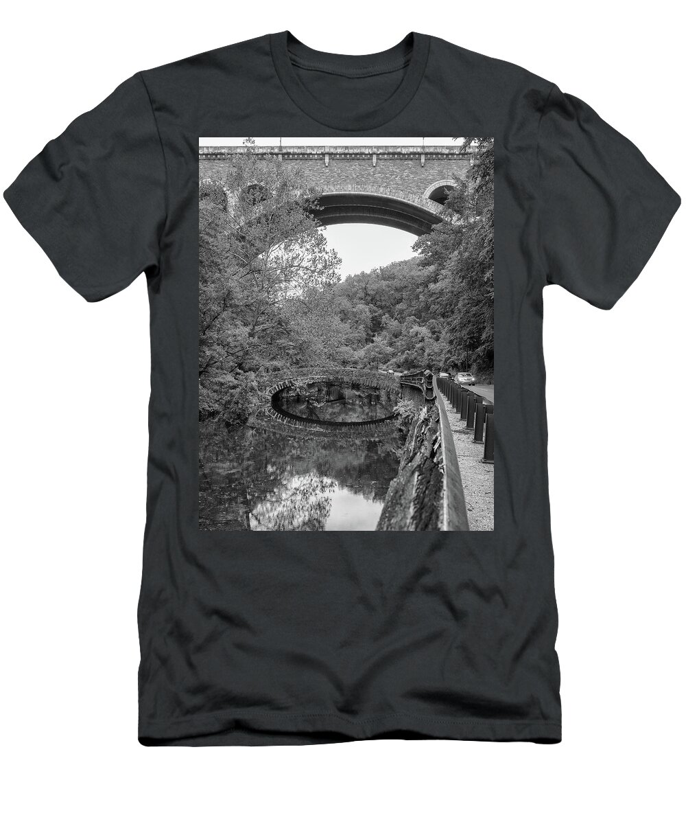 Arch T-Shirt featuring the photograph Stone bridges at Wissahickon Creek, by Louis Dallara