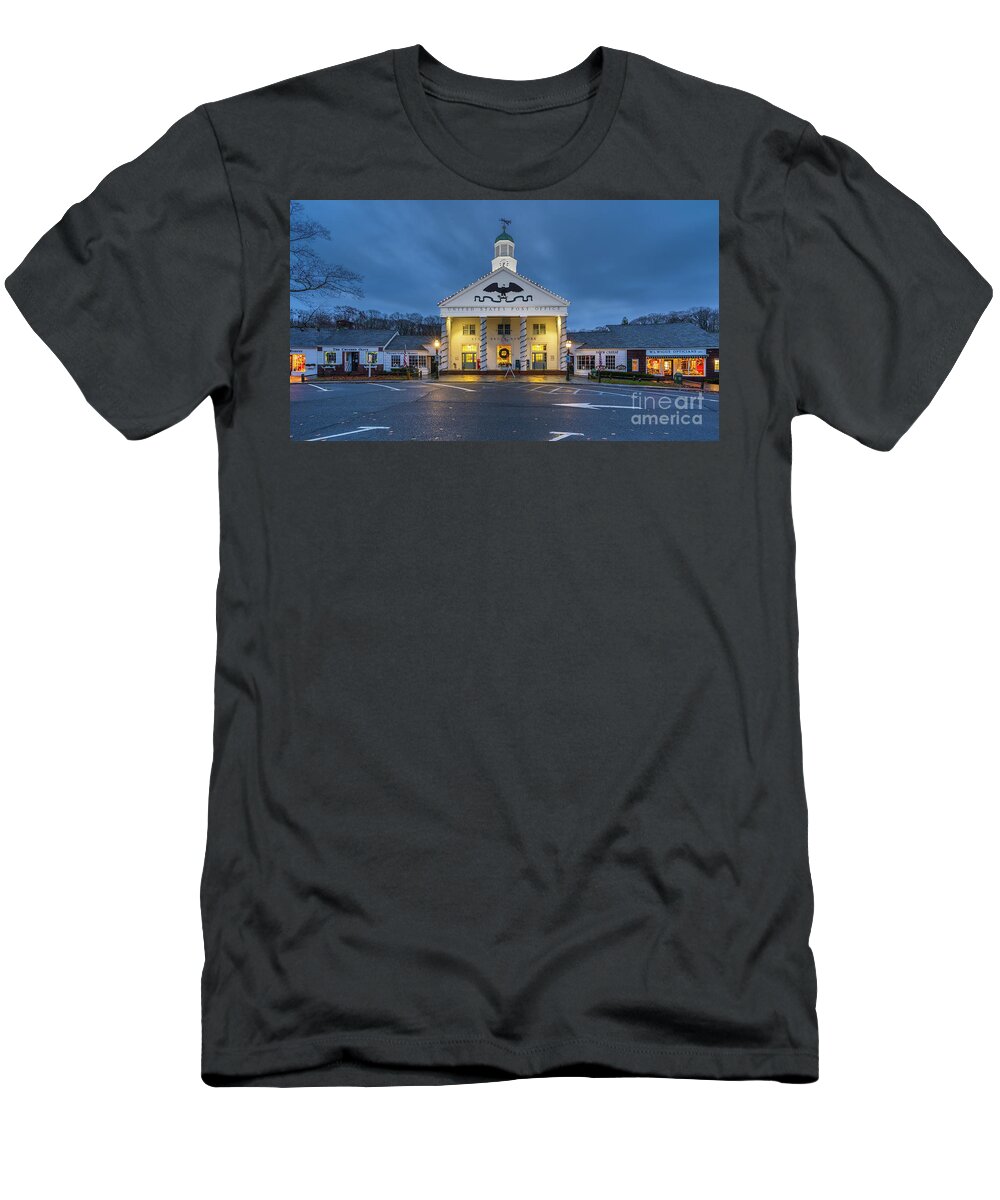 Stony Brook Post Office T-Shirt featuring the photograph Stony Brook Village at Dawn by Sean Mills