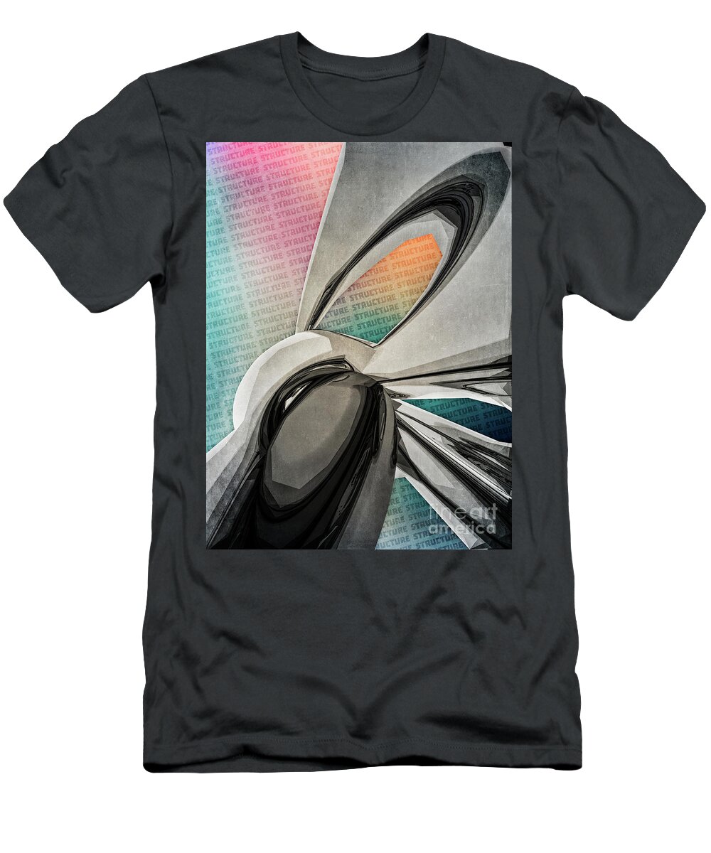 Abstract T-Shirt featuring the digital art Structure by Phil Perkins