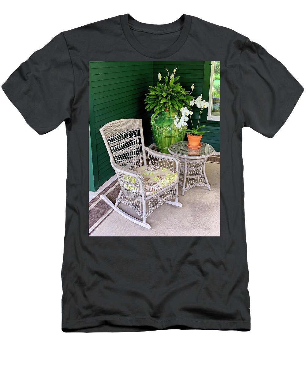Rocking Chair T-Shirt featuring the photograph Summer Repose by Jill Love