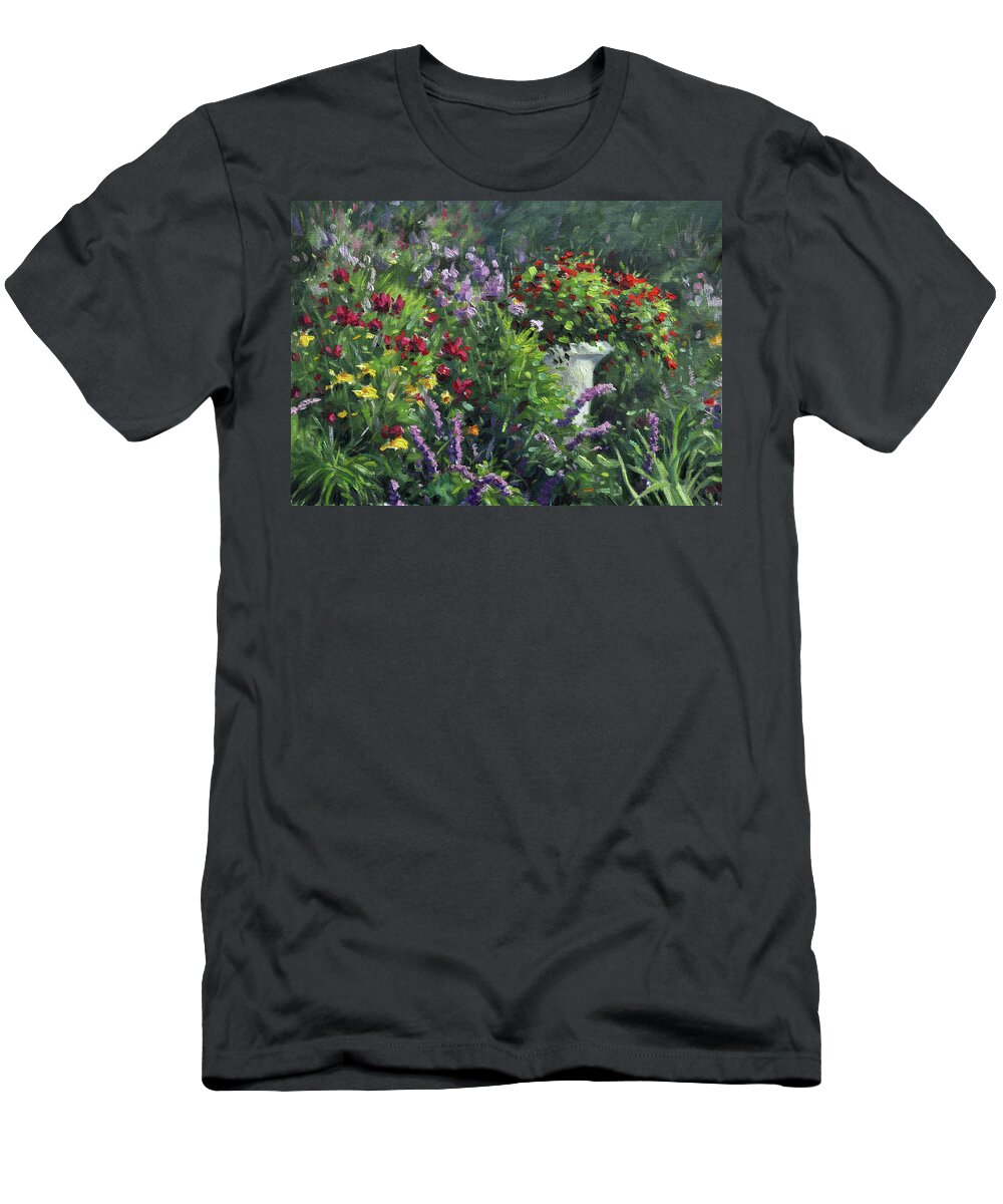 Landscape T-Shirt featuring the painting Summer Slpendor by Rick Hansen