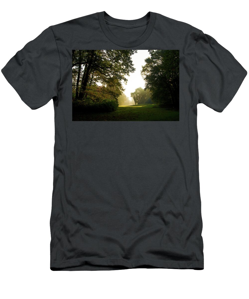 Sunrise T-Shirt featuring the photograph Sun beams in the distance by Sun Travels