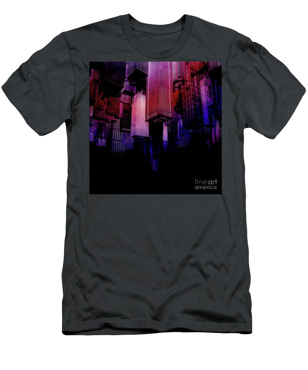 Upside Down T-Shirt featuring the digital art Sunken City by Phil Perkins