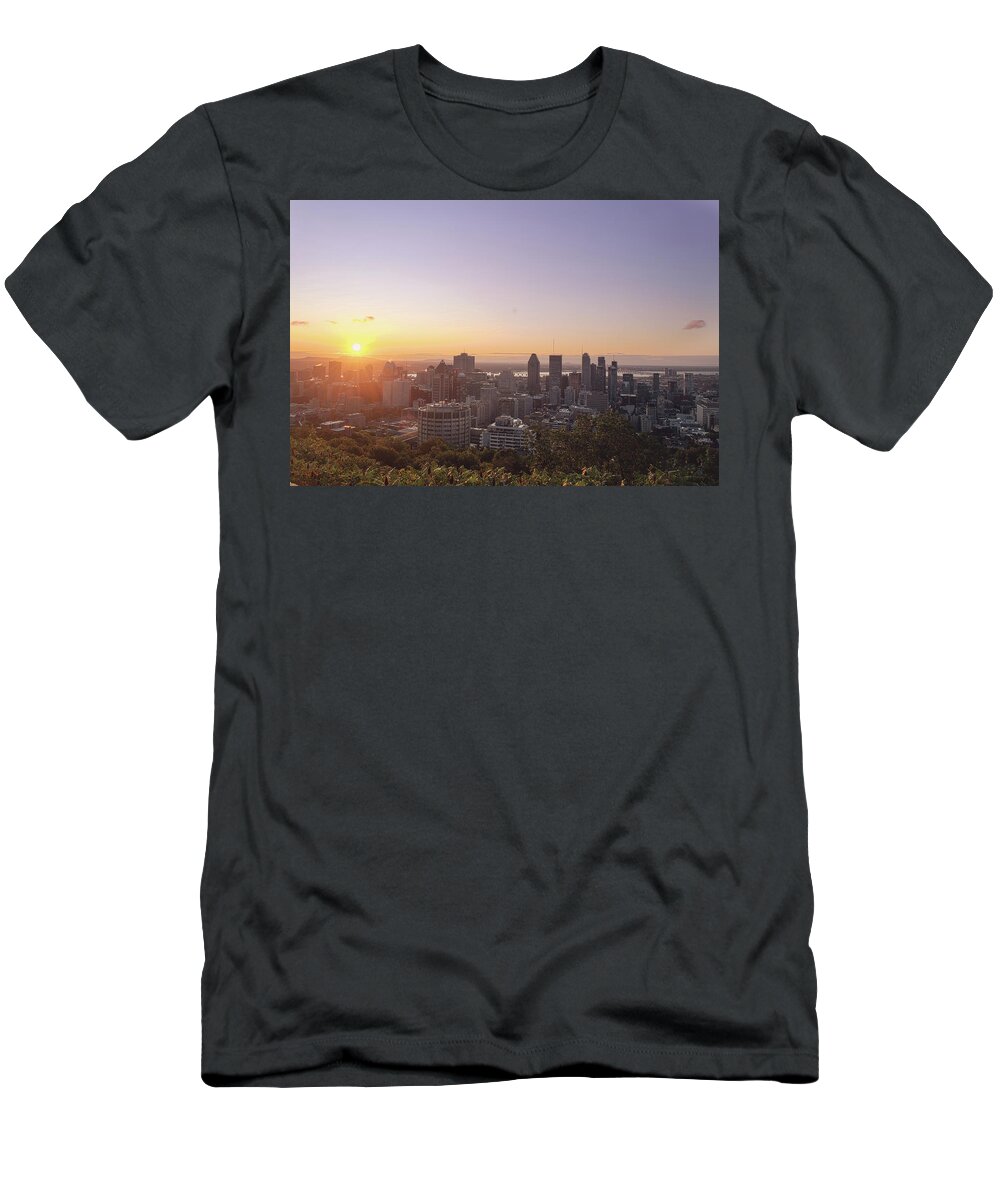 Montreal T-Shirt featuring the photograph Sunrise over Montreal by Nicole Lloyd