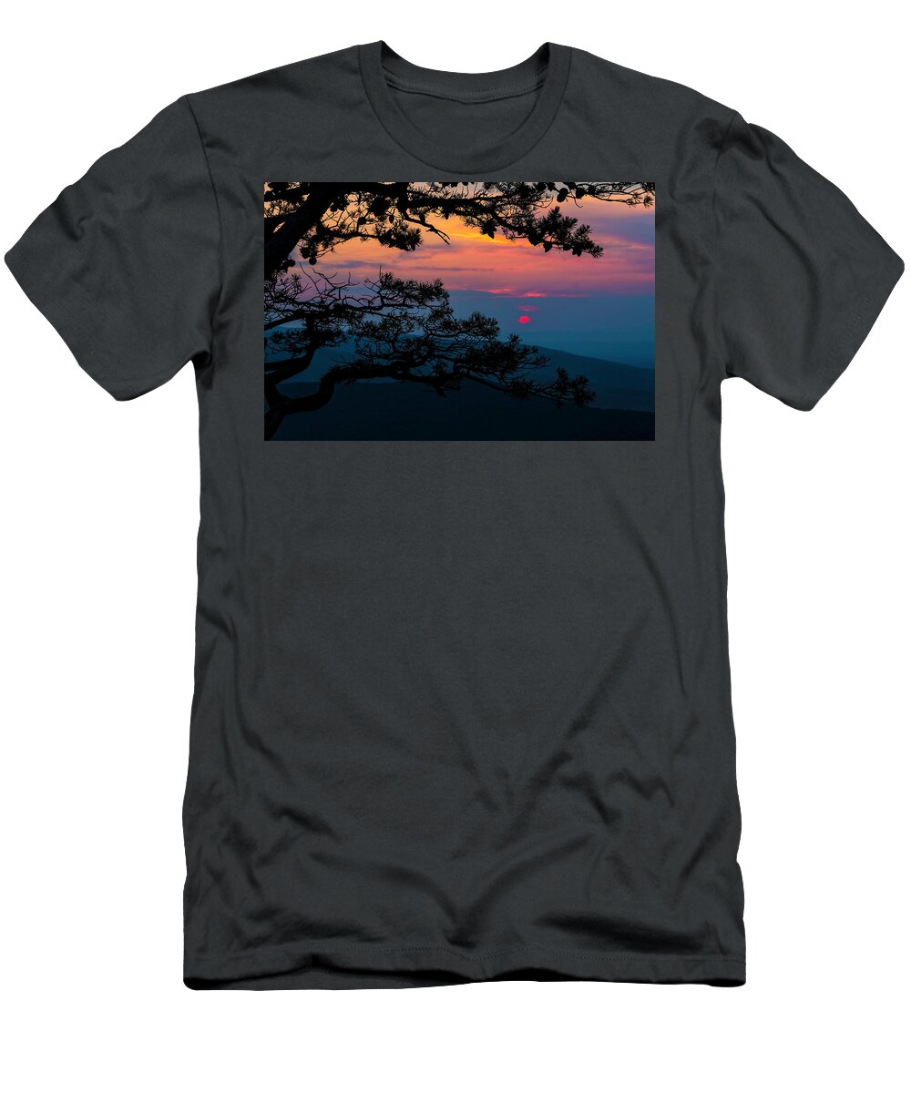 Sunset T-Shirt featuring the photograph Sunset at Ravens Roost II by Greg Reed