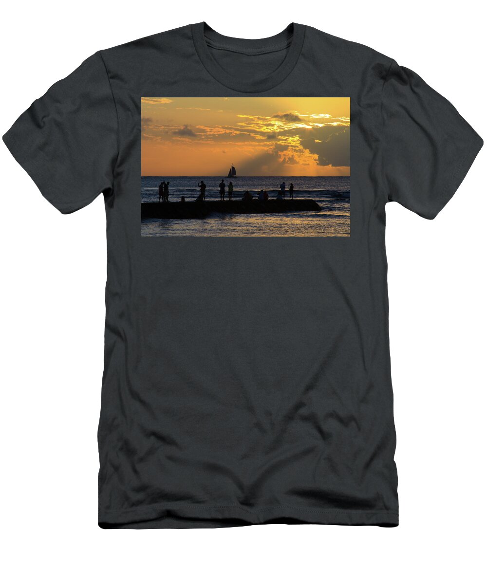 Sunset T-Shirt featuring the photograph Sunset on a Perfect Day by Briand Sanderson