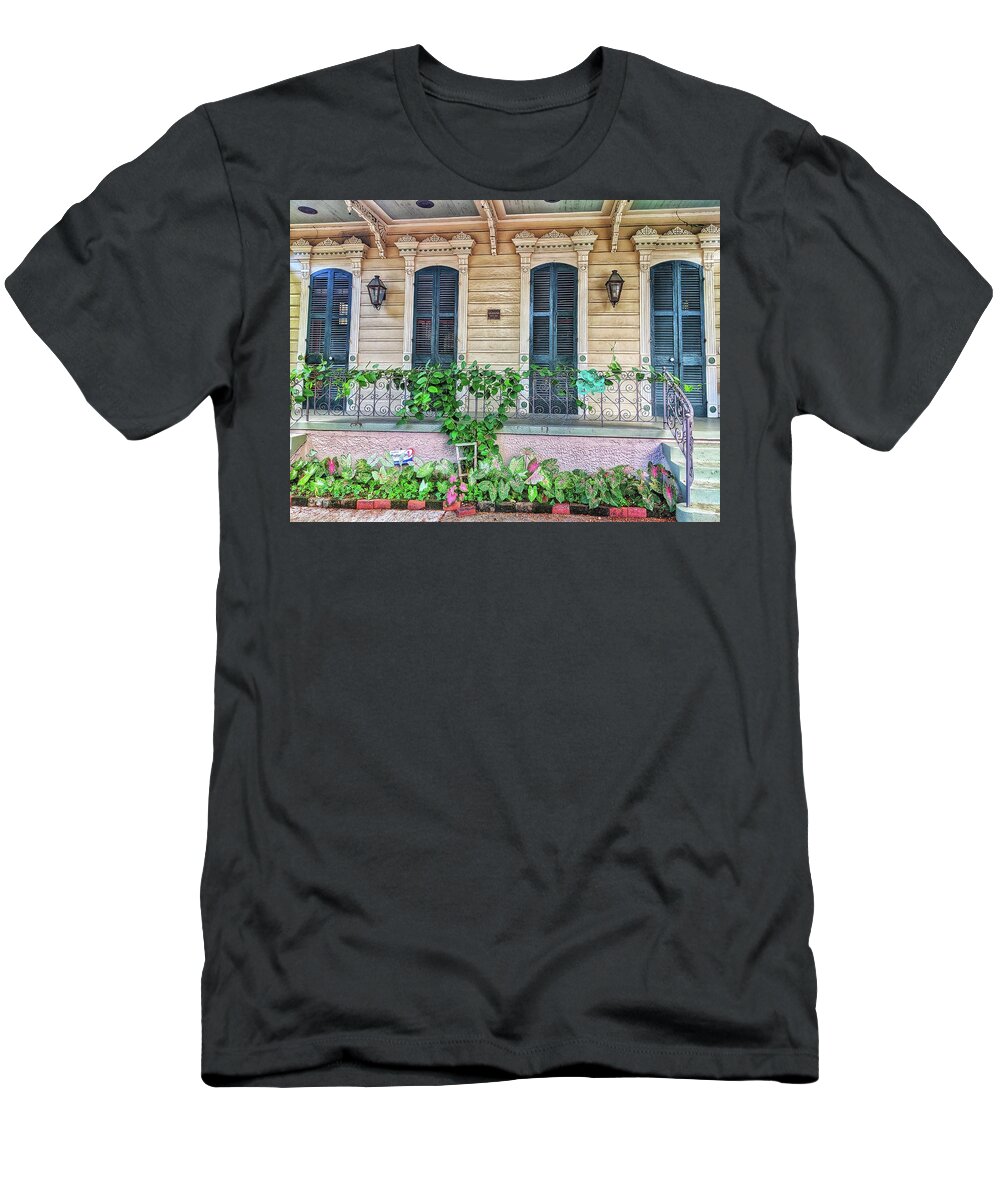 New Orleans T-Shirt featuring the photograph Sweet Cream and Ivy by Portia Olaughlin