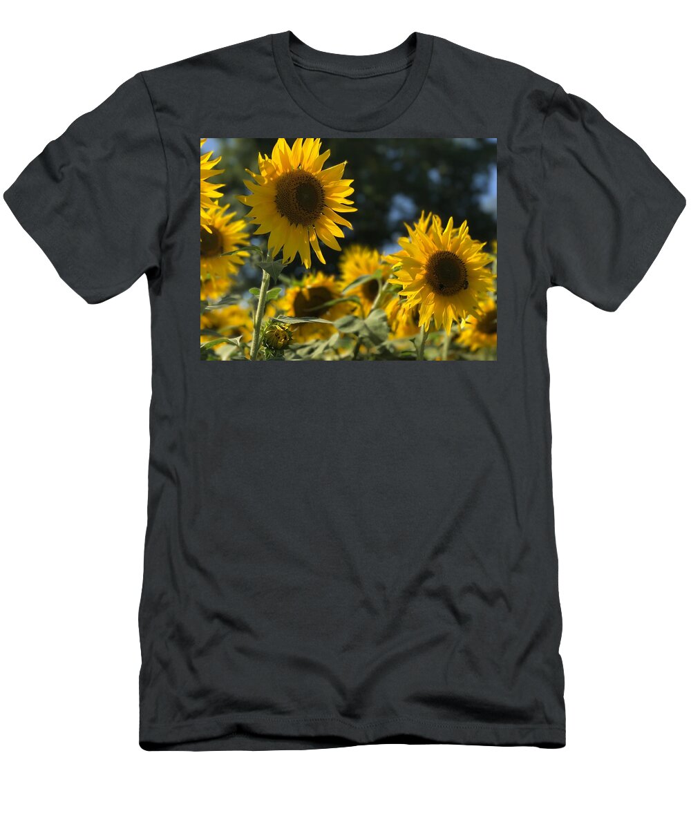 Sunflowers T-Shirt featuring the photograph Sweet Sunflowers by Lora J Wilson