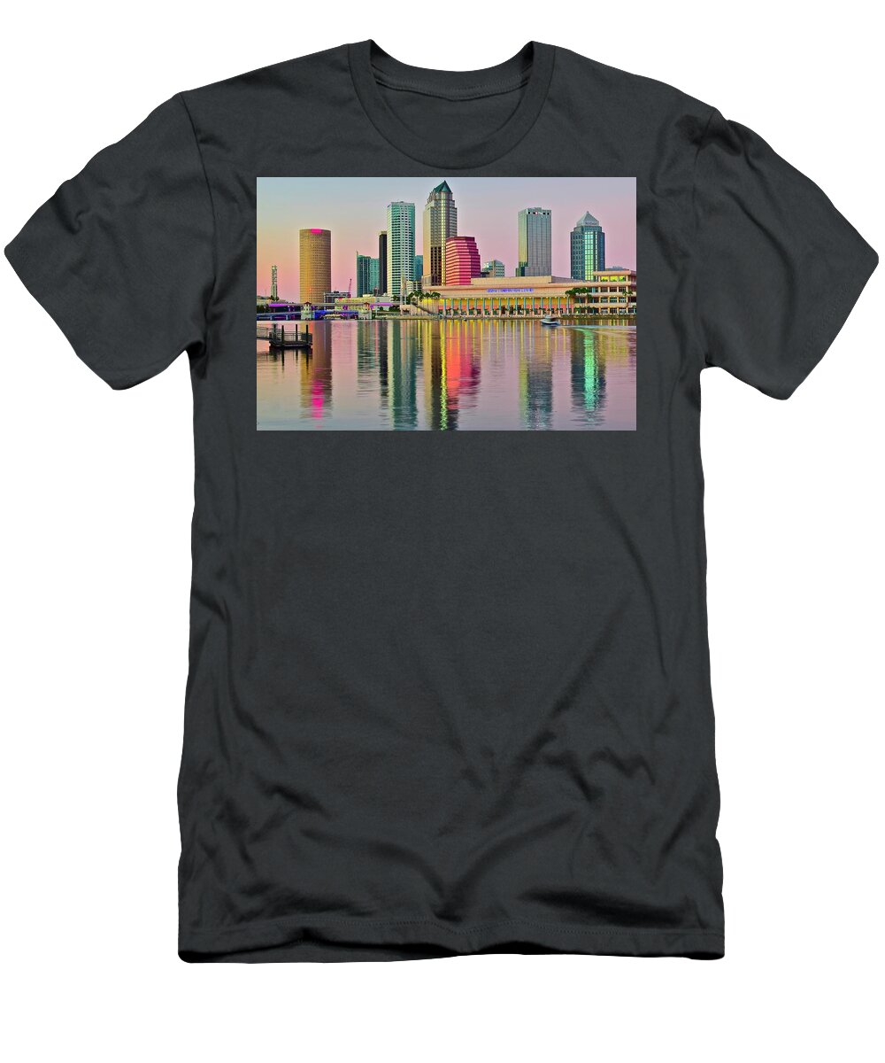 Tampa T-Shirt featuring the photograph Tampa in Vivid Color by Frozen in Time Fine Art Photography