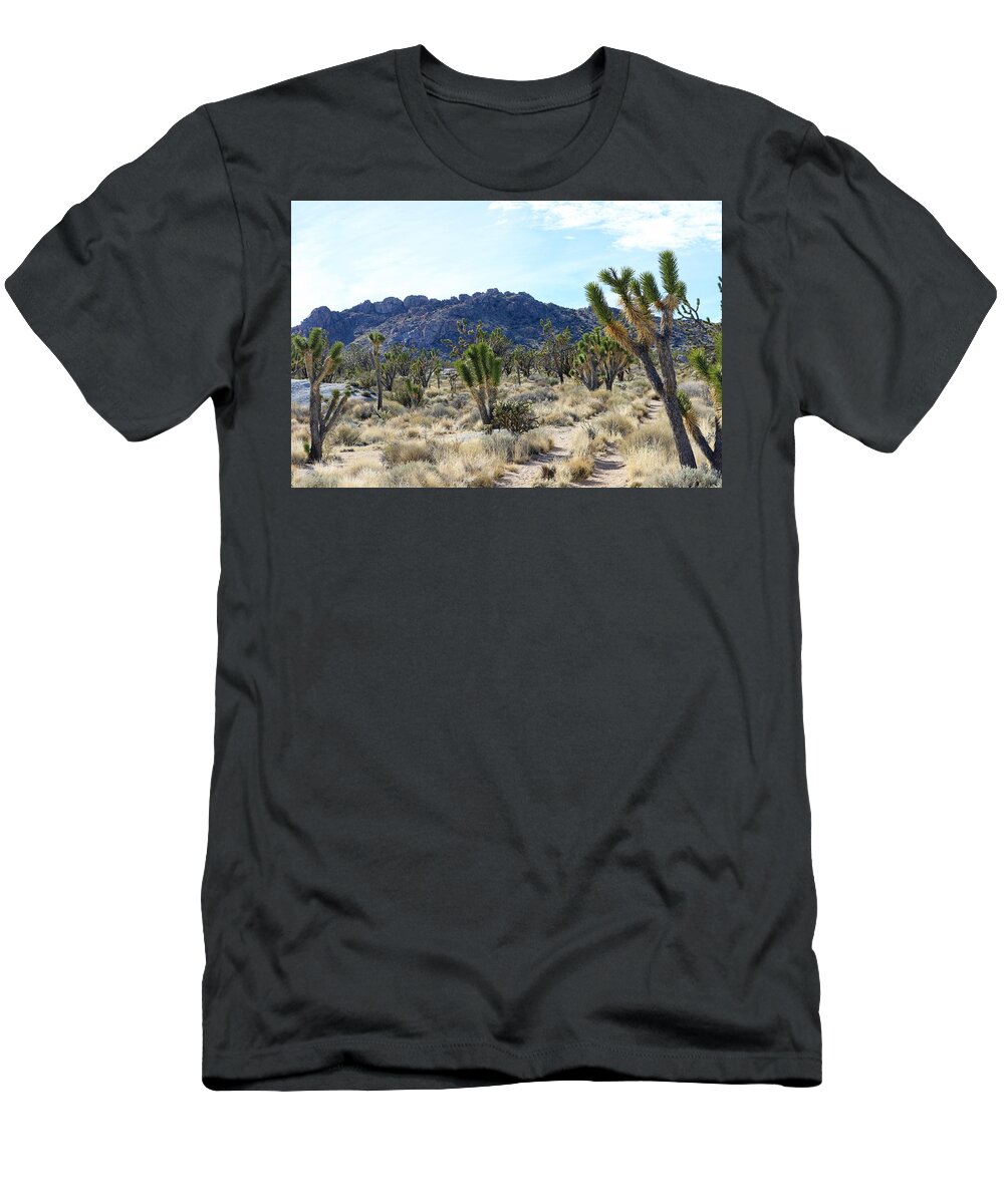 Mojave National Preserve T-Shirt featuring the photograph Teutonia Peak Trail by Maria Jansson