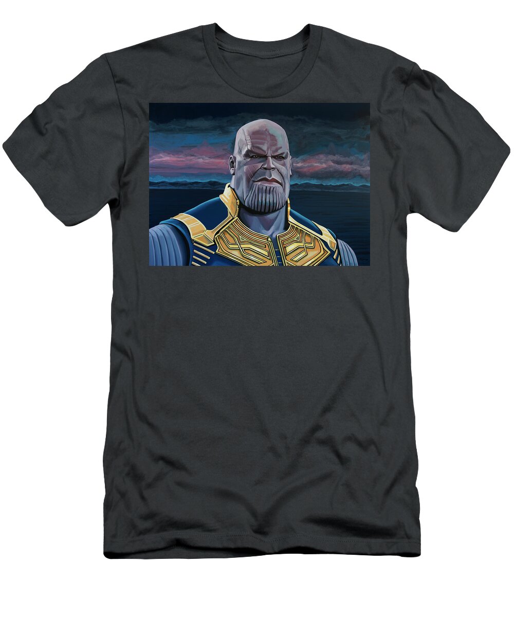 Thanos T-Shirt featuring the painting Thanos Painting by Paul Meijering