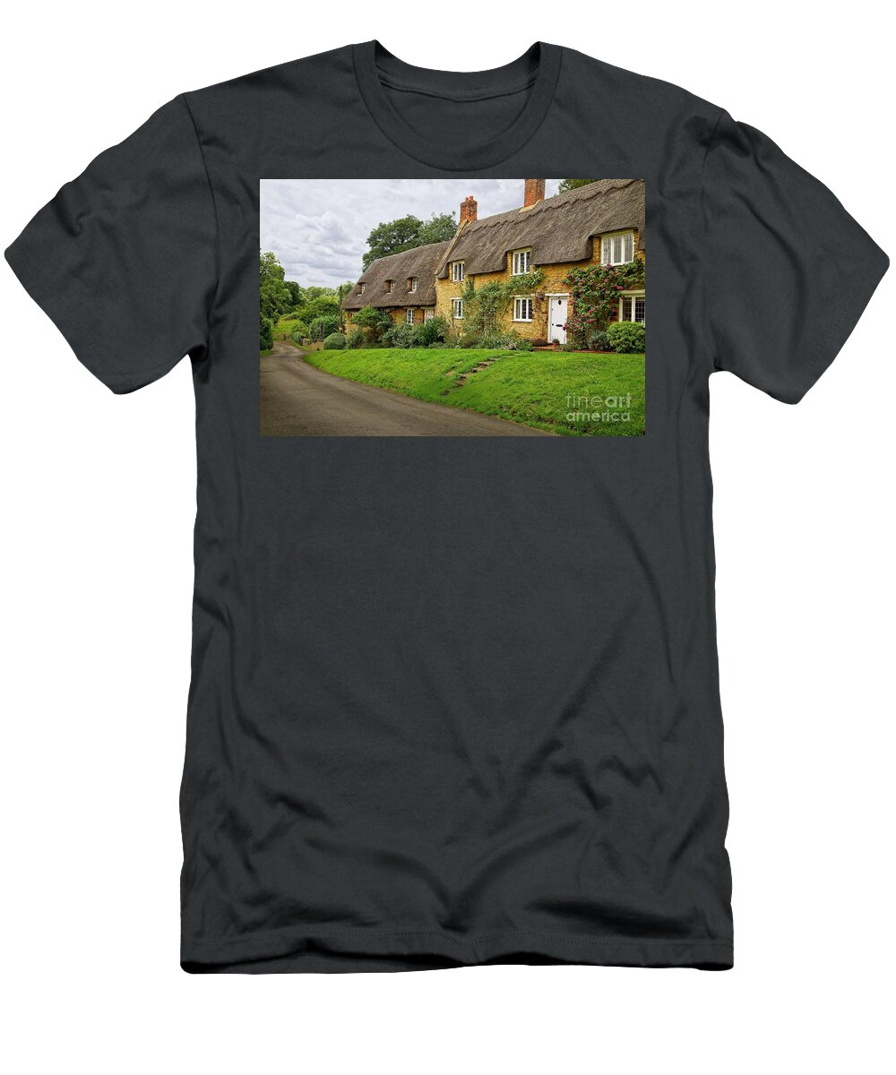 Thatched Cottages T-Shirt featuring the photograph Thatched Cottages in Northamptonshire by Martyn Arnold