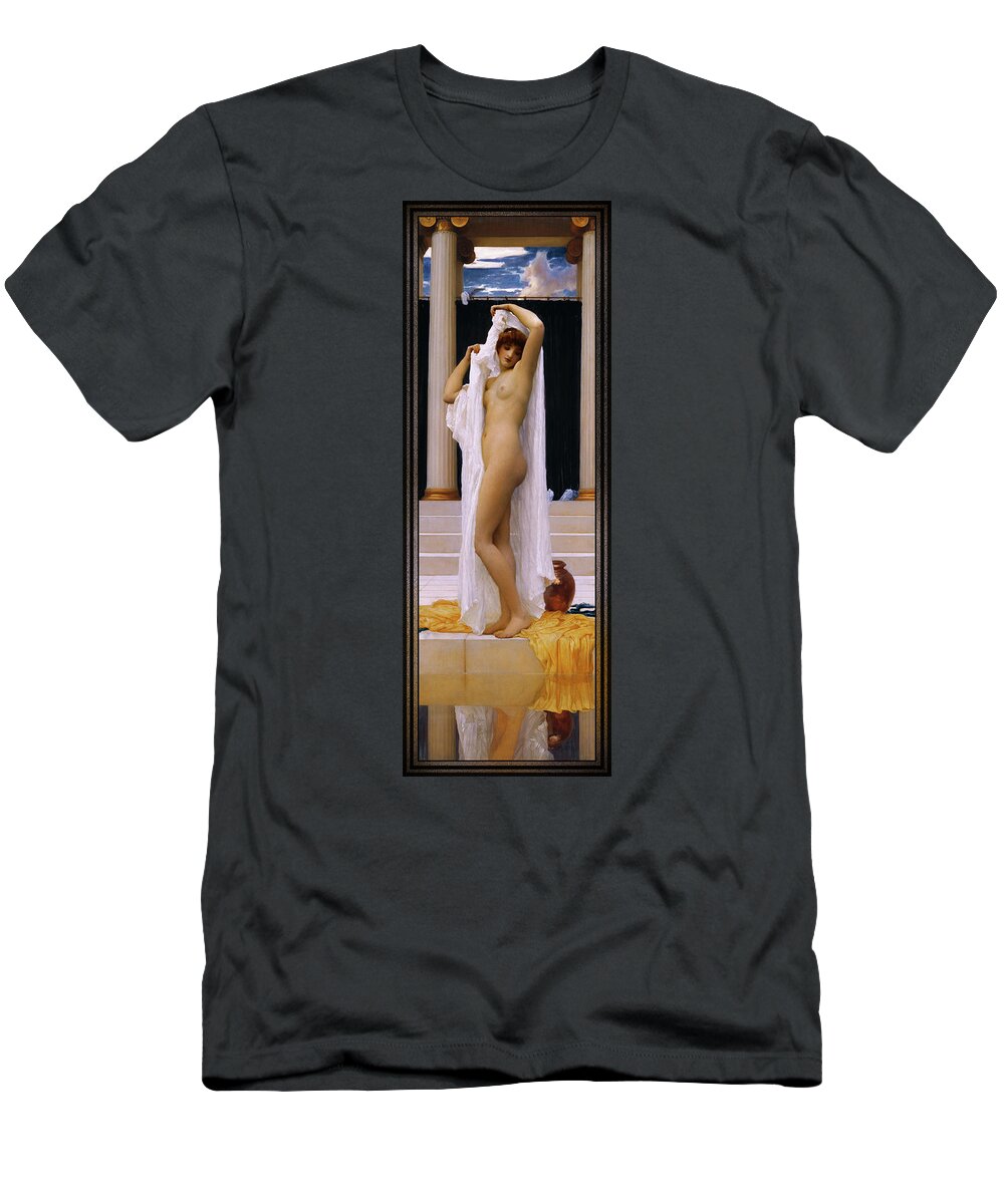 The Bath Of Psyche T-Shirt featuring the painting The Bath of Psyche by Frederic Leighton by Rolando Burbon