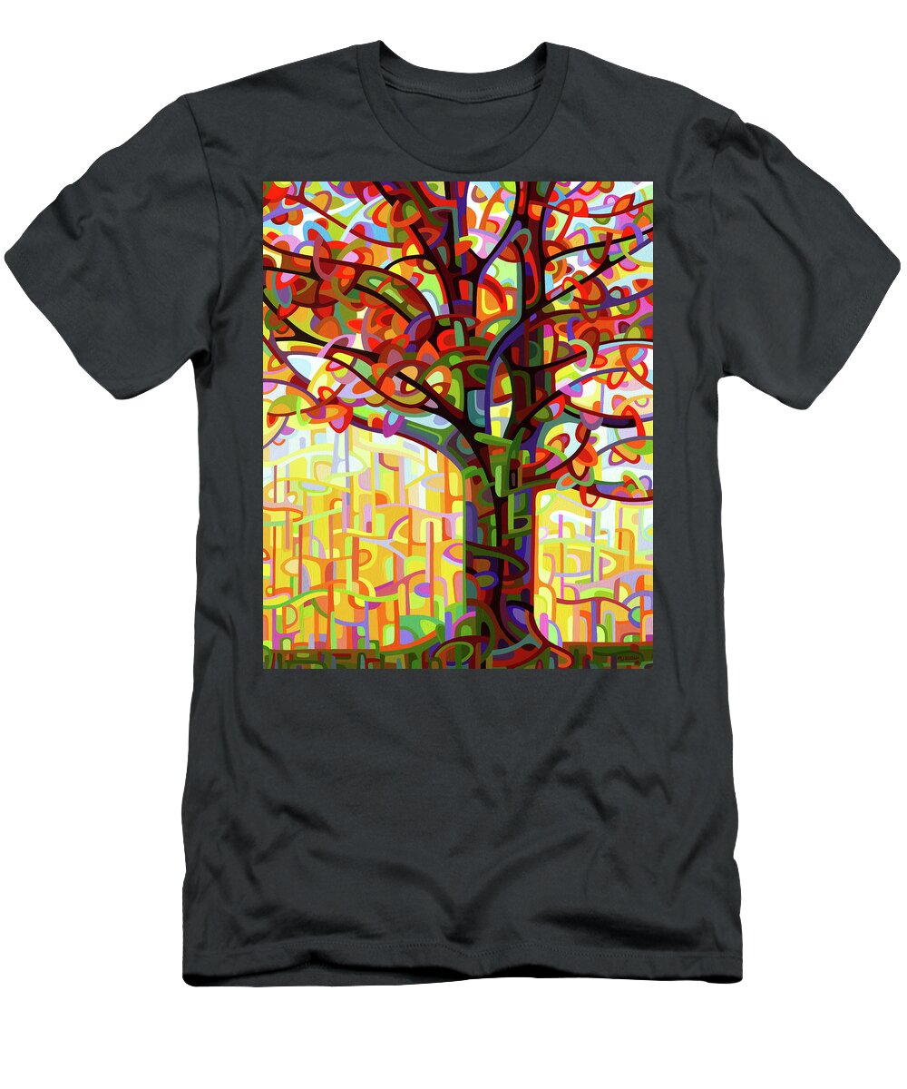 Fall T-Shirt featuring the painting The Emperor by Mandy Budan
