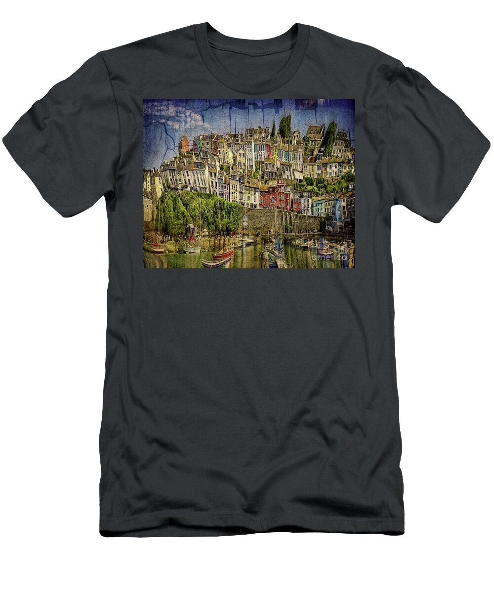 Nag005293 T-Shirt featuring the digital art The Harbour by Edmund Nagele FRPS