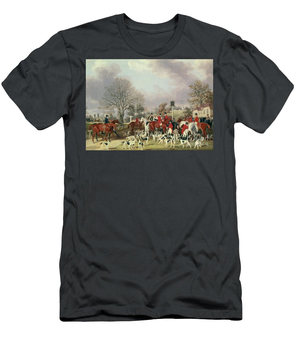 Hunting T-Shirt featuring the painting The Hertfordshire Hunt by James Pollard