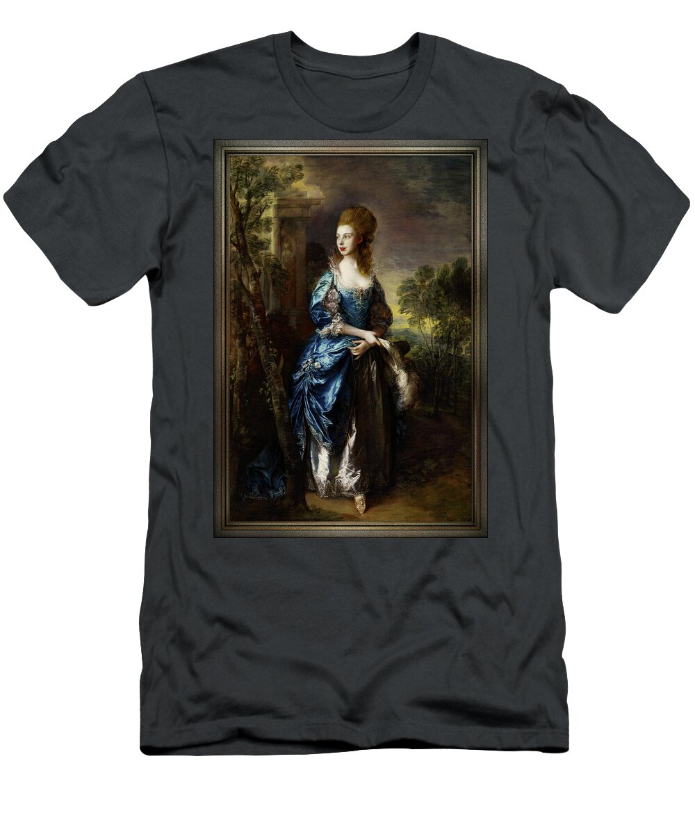 The Honourable Francis Duncomb T-Shirt featuring the painting The Honourable Francis Duncomb by Thomas Gainsborough by Rolando Burbon