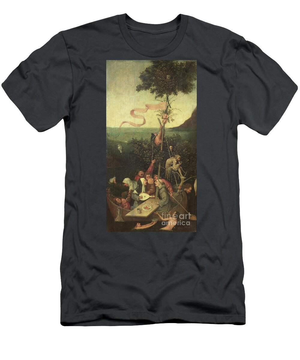 Ship Of Fool T-Shirt featuring the painting The Ship Of Fools, C.1500 by Hieronymus Bosch by Hieronymus Bosch