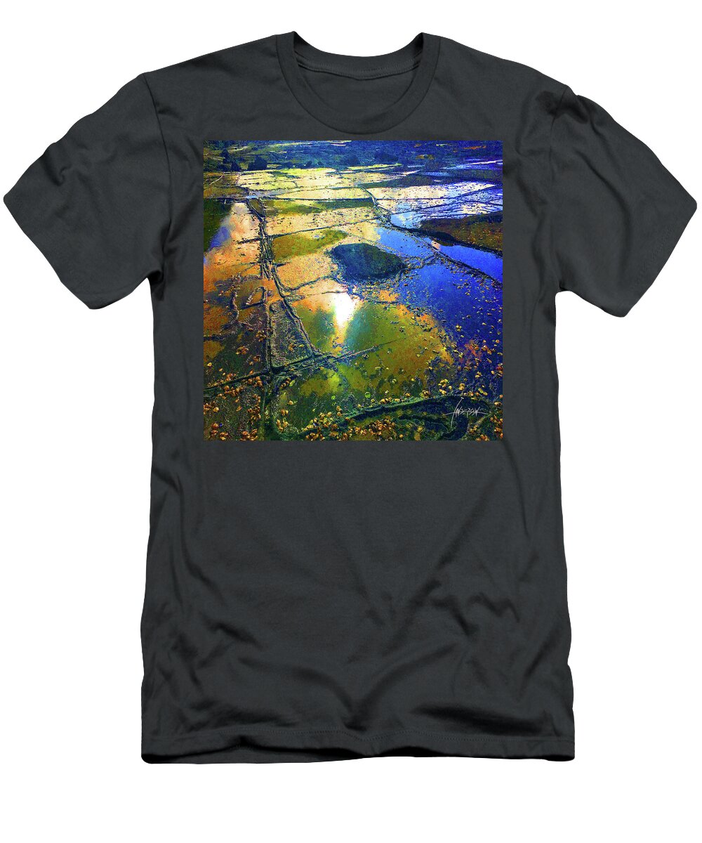 Digital Art T-Shirt featuring the photograph The Sun Kissed a Rock Pool by Ian Anderson